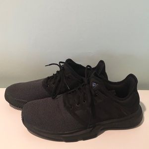 Adidas Mens Game Court Core Black Tennis Shoes 12 Used